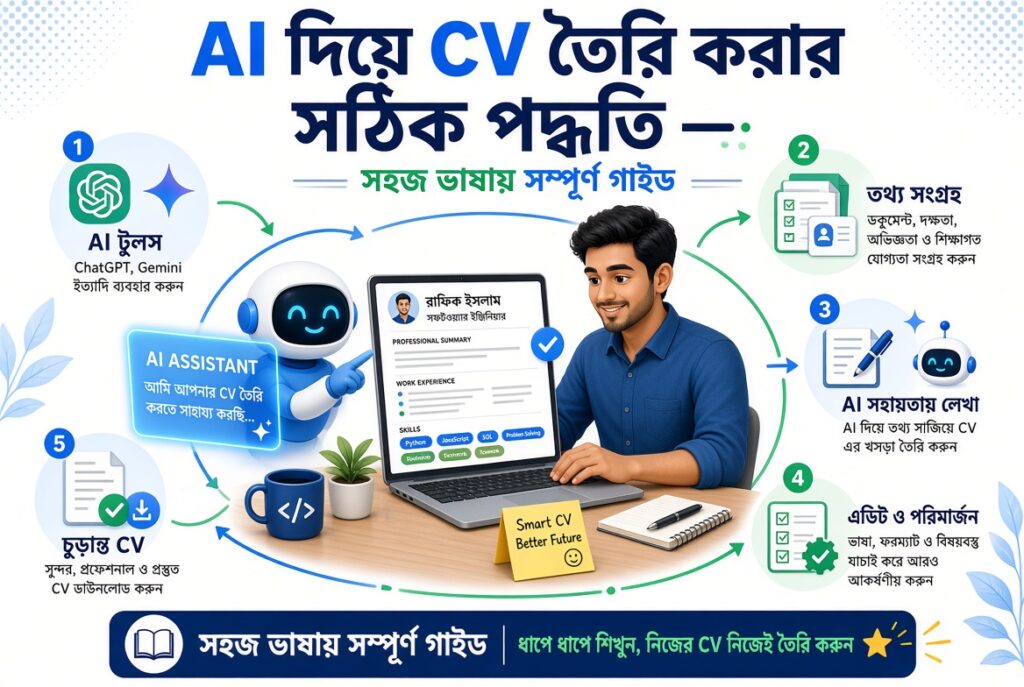 AI দিয়ে CV তৈরি করার ধাপ